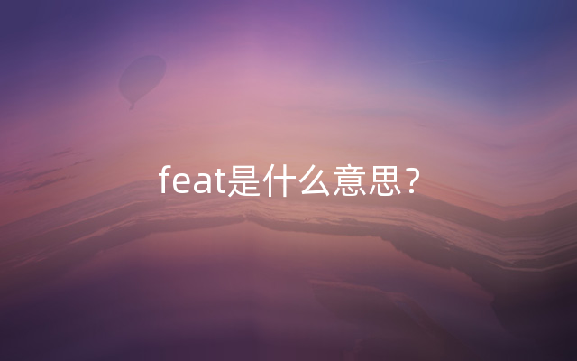 feat是什么意思？