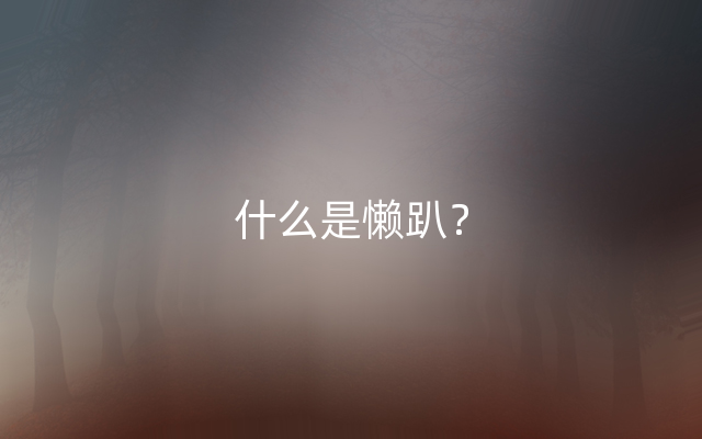 什么是懒趴？