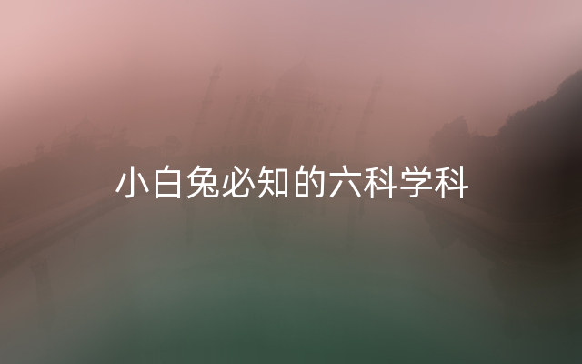 小白兔必知的六科学科