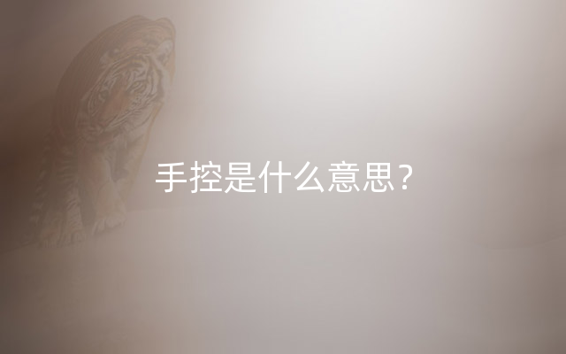 手控是什么意思？